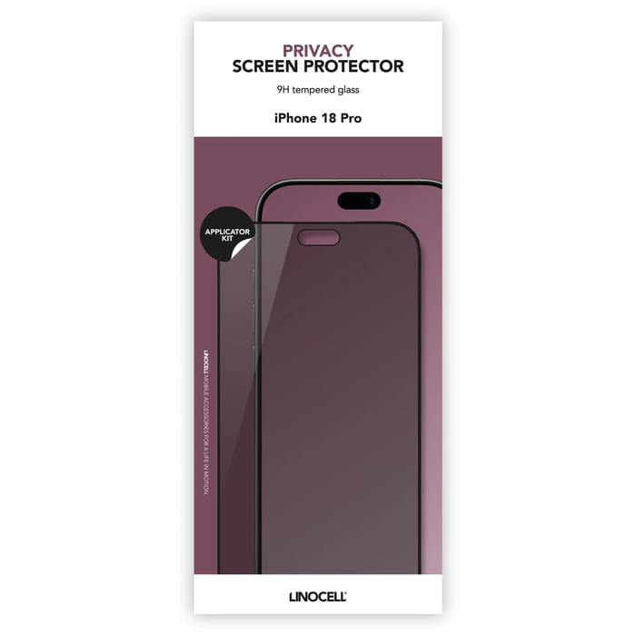 Linocell Privacy Skjermbeskytter for iPhone 18 Pro