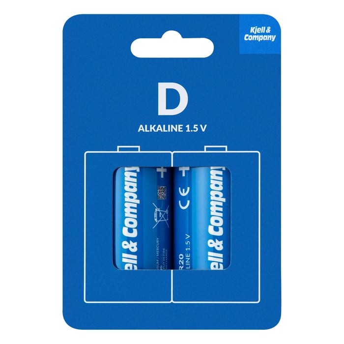 Kjell & Company D-batterier (LR20) 2-pakk