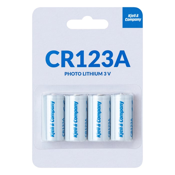 Kjell & Company CR123A Litiumbatteri 4-pk.