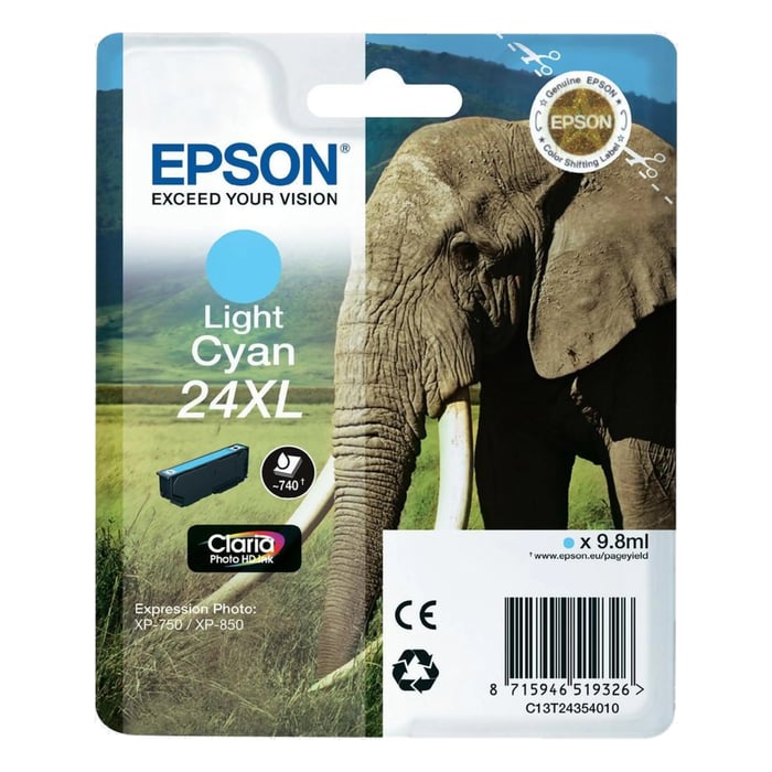 Epson T2432 Bläckpatron XL Ljus cyan