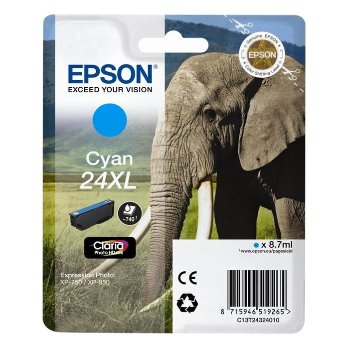 Epson T2432 Bläckpatron XL Cyan