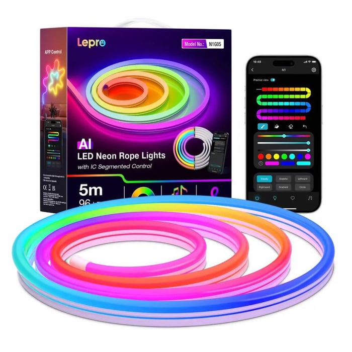 Lepro N1 AI Smart Rainbow LED-neonslynge 5 m