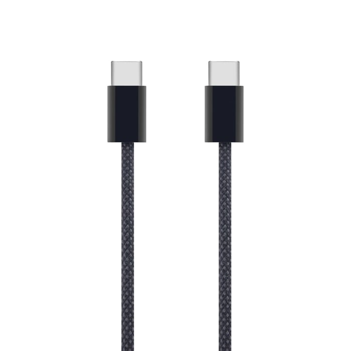 Linocell Flettet USB-C- til USB-C-kabel 60W Svart 0,5 m