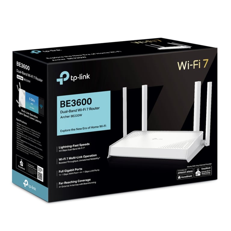 TP-Link Archer BE3600 Wi-Fi 7 ルーター 本体 TP-Link Archer BE220W – BE3600 Dual-Band Wifi 7 ruter | Kjell