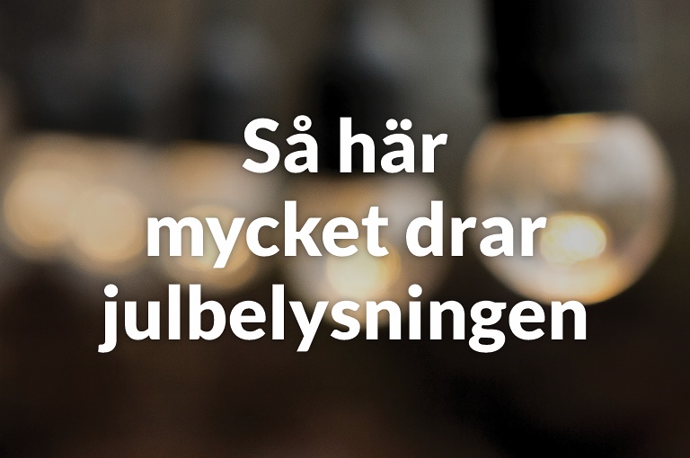 Så här mycket drar julbelysningen