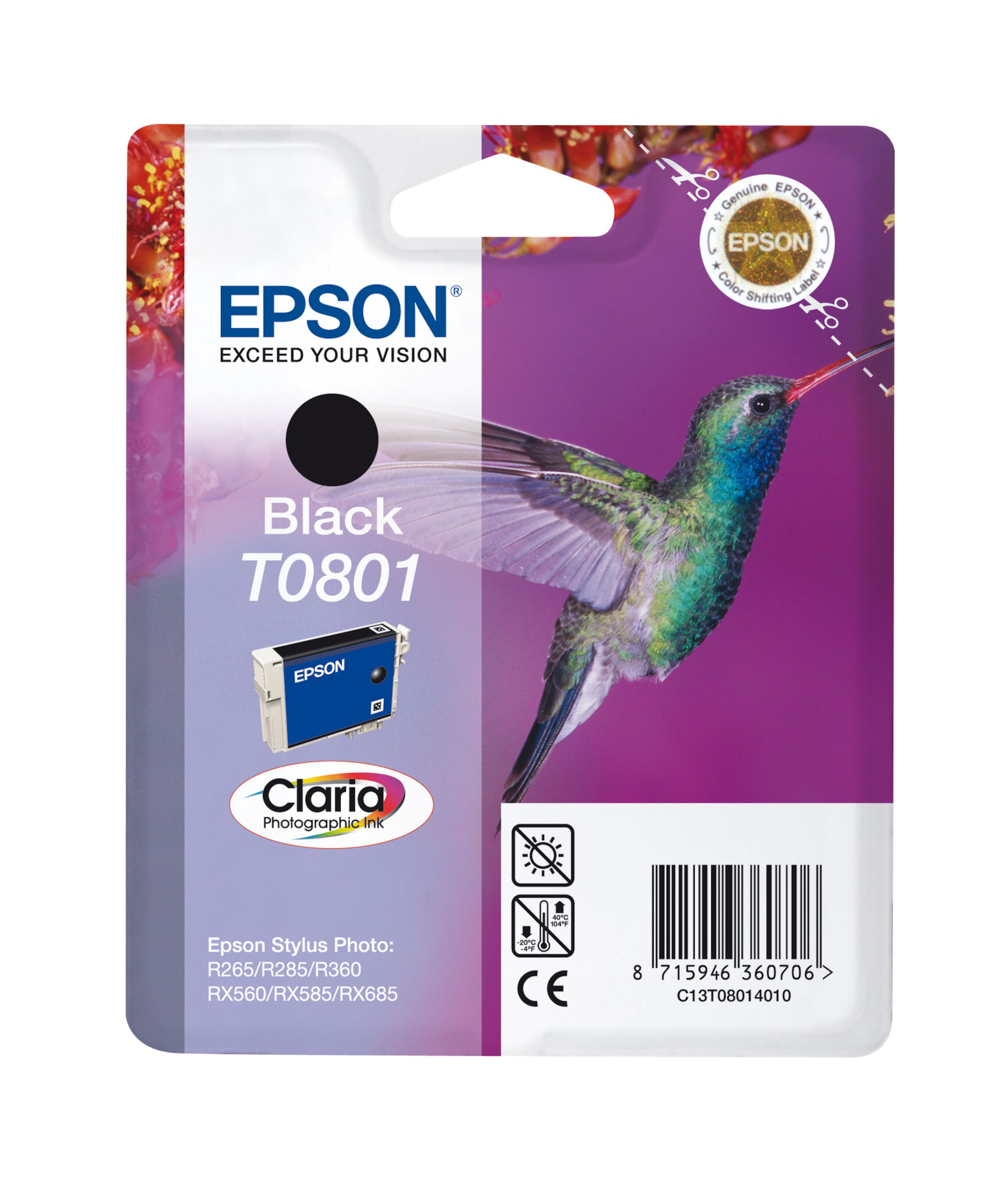 Epson T0801 Blekkpatron - Svart