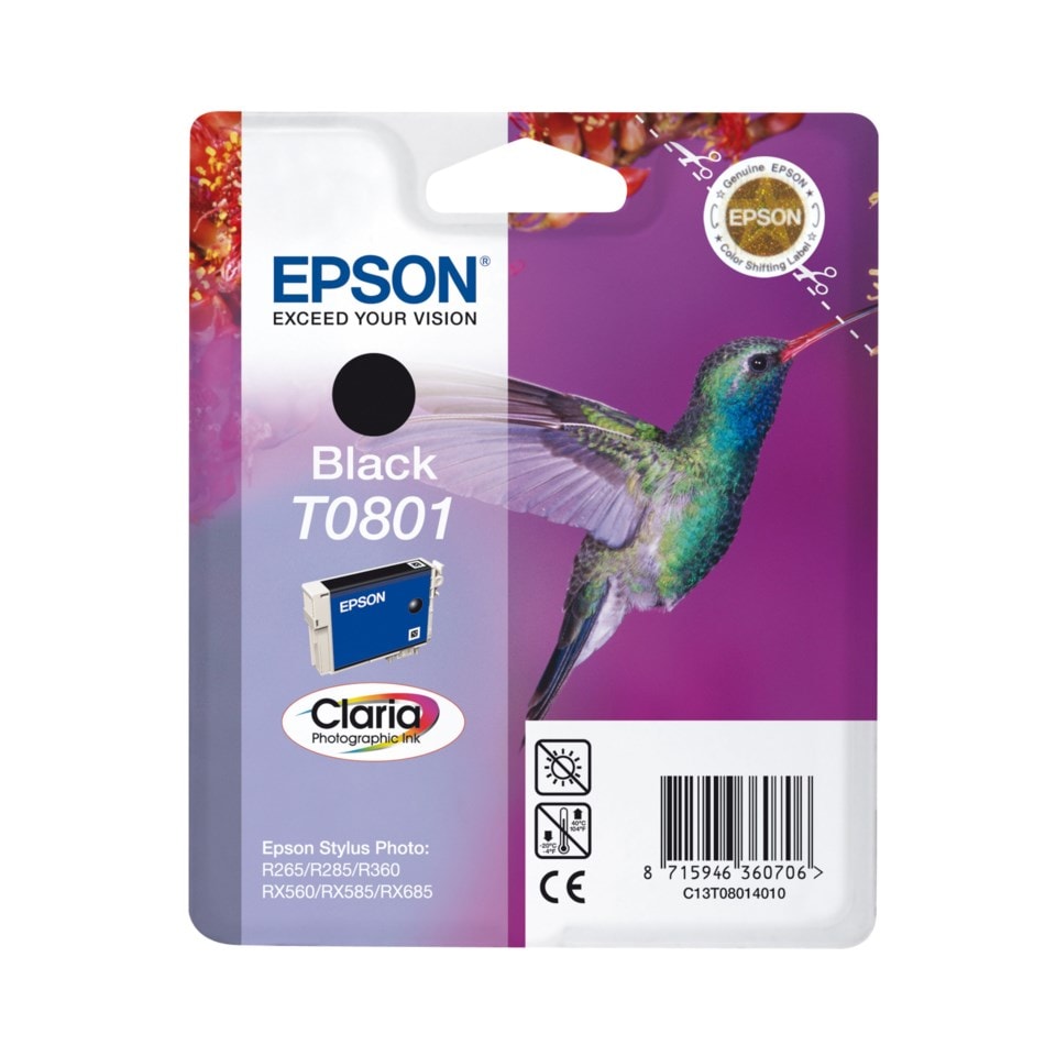 Epson T0801 Blekkpatron - Svart