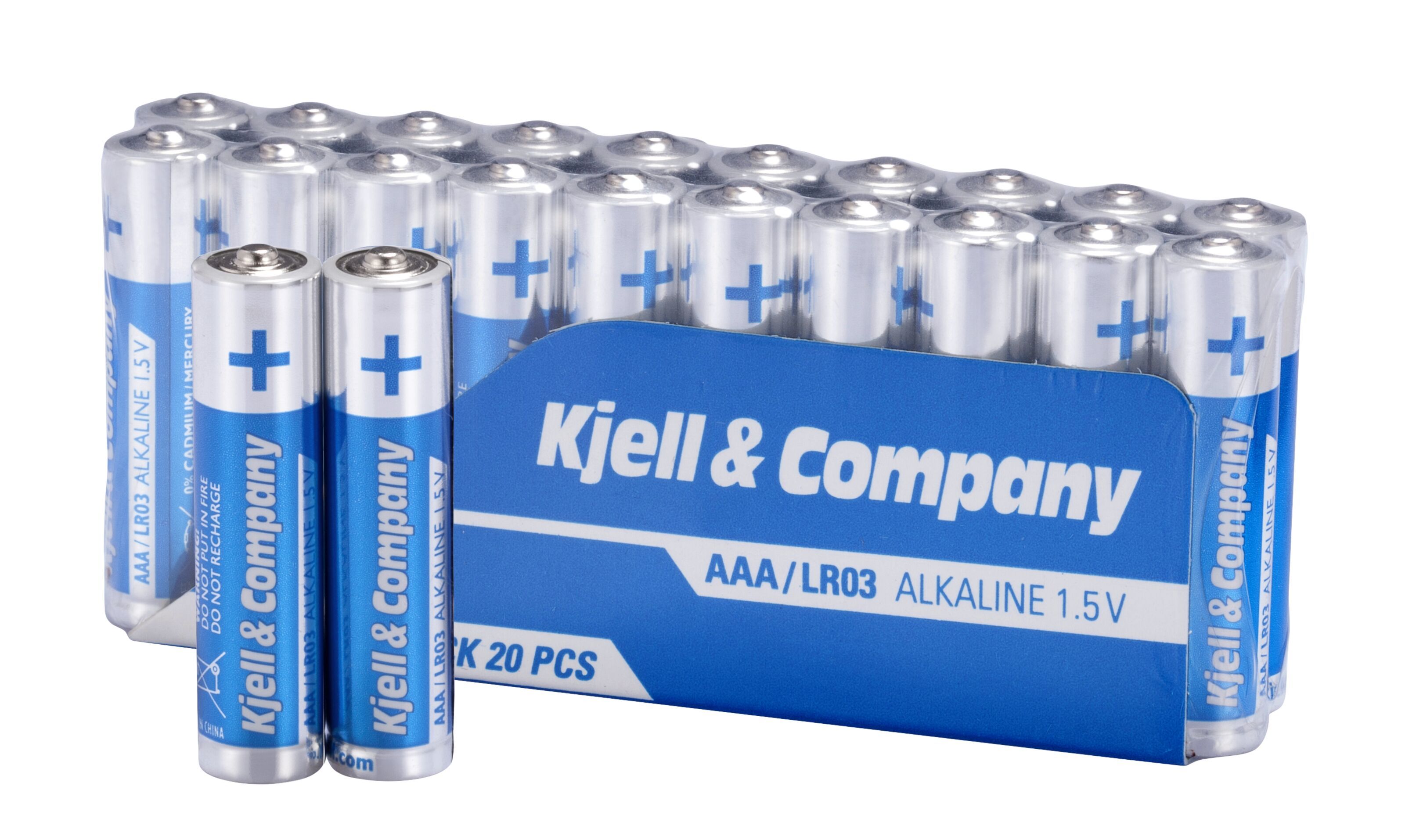 Kjell & Company AAA-batterier (LR03) 20-pack - Alkaliska batterier