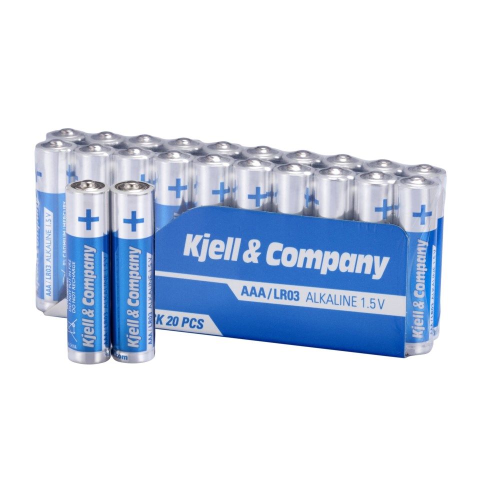 Kjell & Company AAA-batterier (LR03) 20-pk.