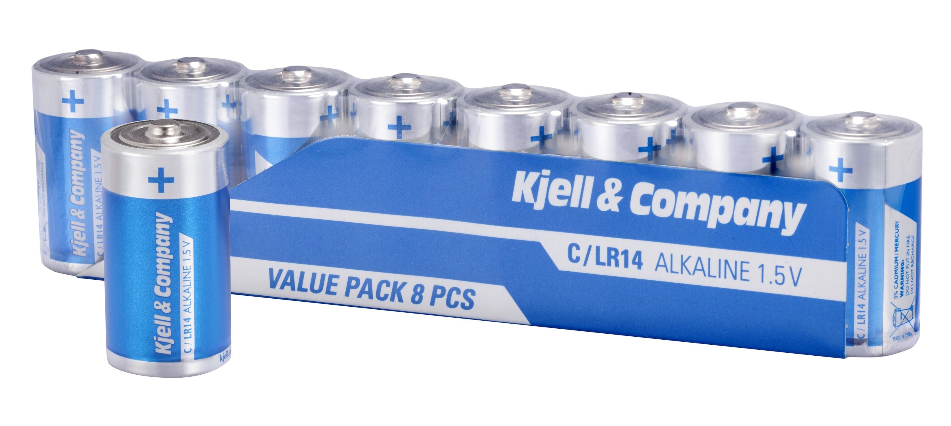 & Company C-batterier (LR14) 8-pack - Alkaliska batterier | Kjell.com