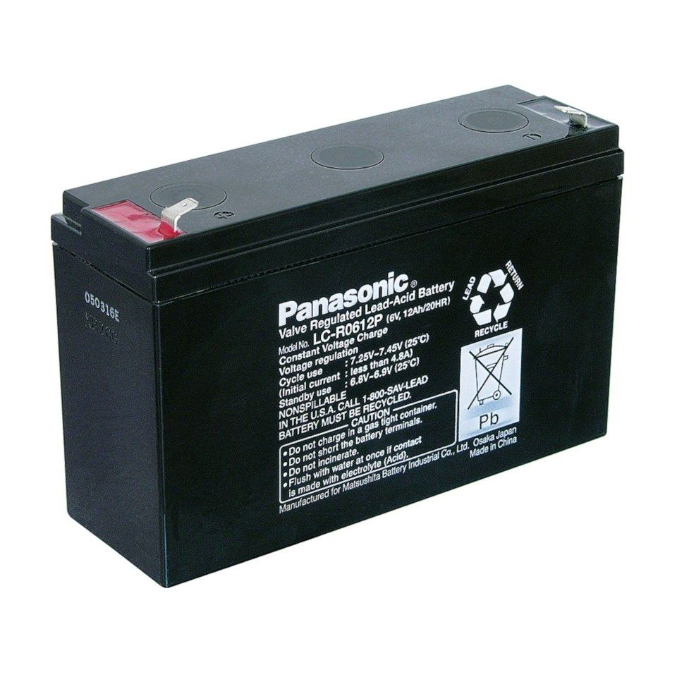 Panasonic Blybatteri 6 V 12 Ah