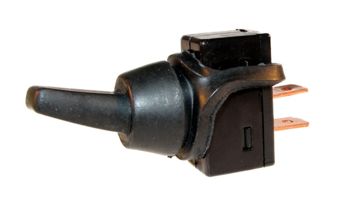 Vippströmbrytare 1-pol onoff. 12V20A med stänkskydd