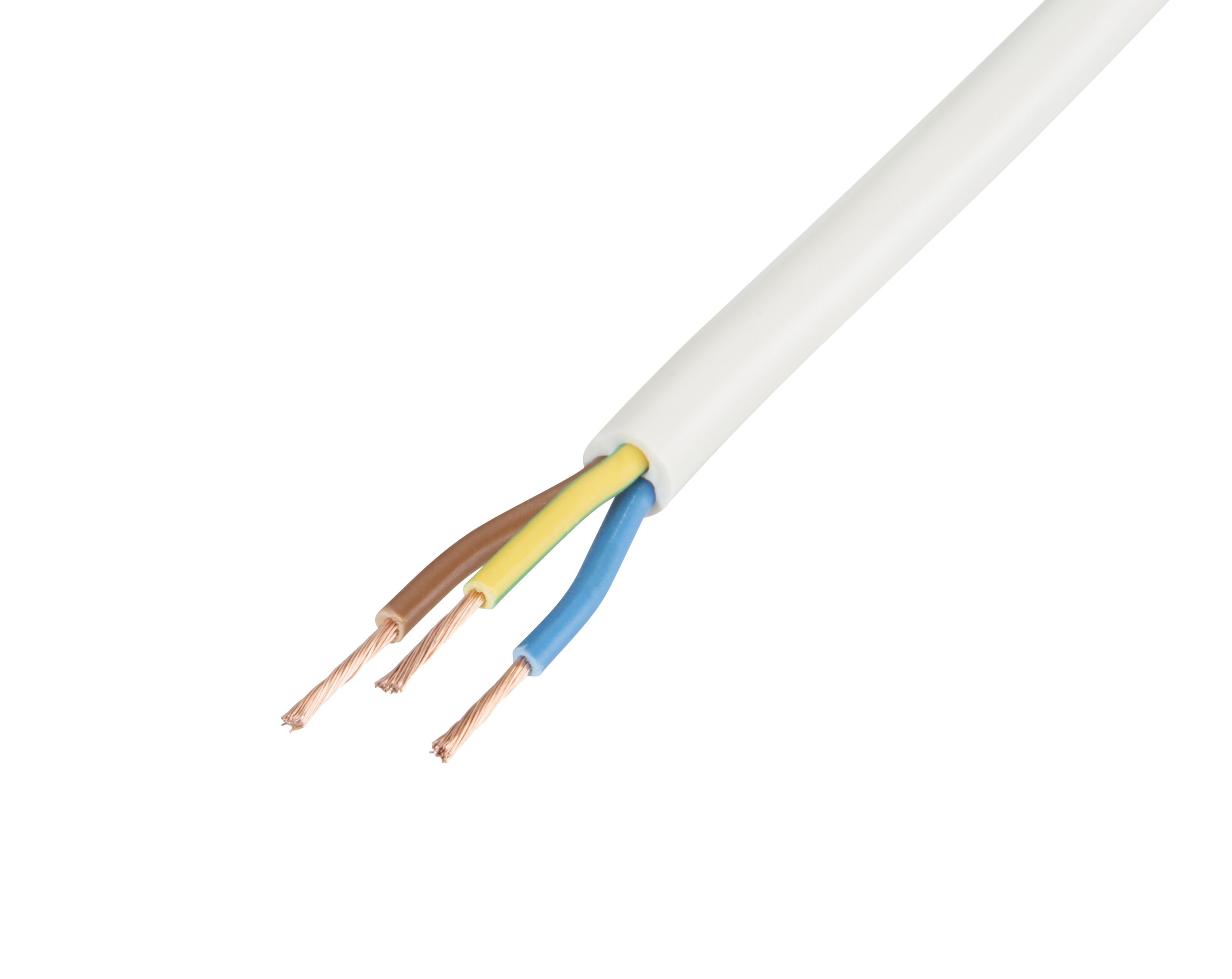 Elektrisk PMH-ledning, hvit, 10 m