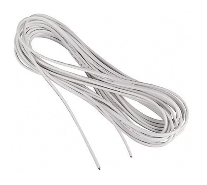 Elkabel SKX Vit 10 m. 2x0,75 mm SKX-kabel för t.ex. lampor