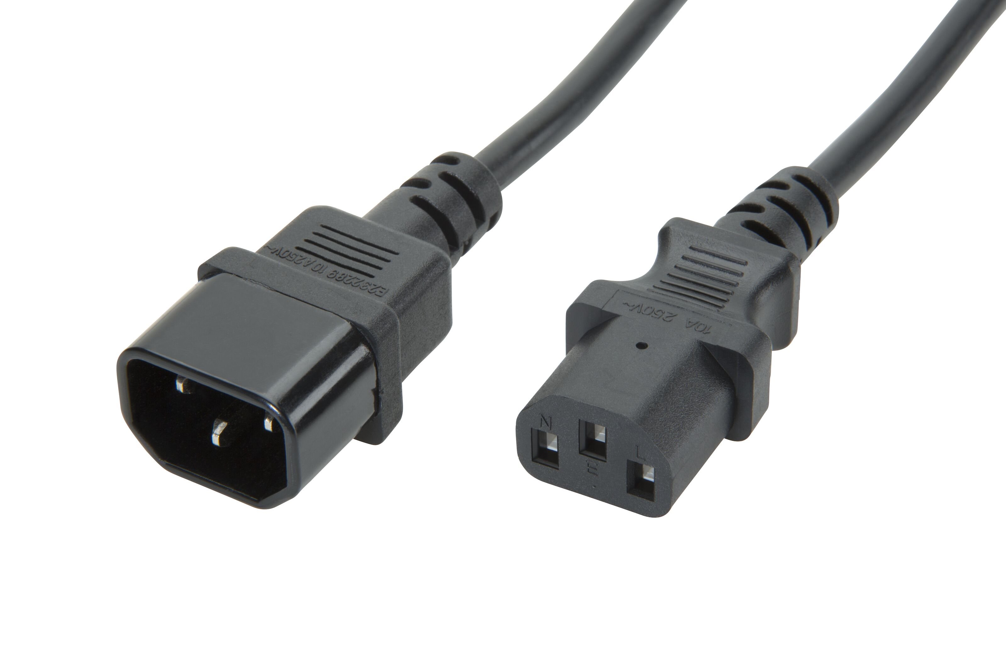 Anslutningskabel C14-C13 Svart - Strom 230V | Kjell.com