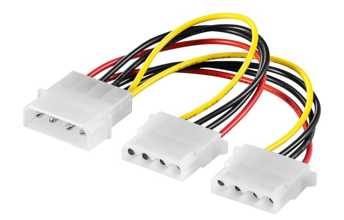 Luxorparts Förgrening 4-pin Molex 2-vägs