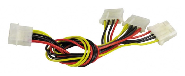 Luxorparts Förgrening 4-pin Molex 3-vägs