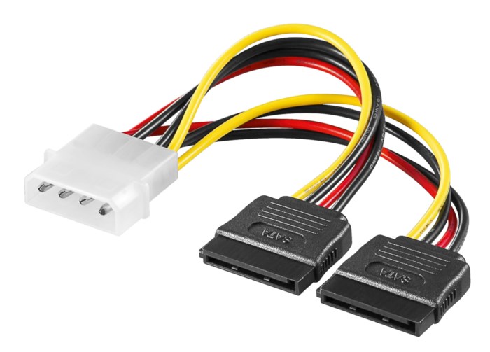 Luxorparts Förgrening 4-pin Molex till Sata