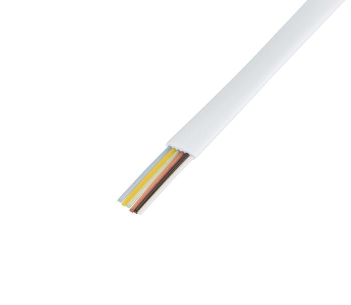 Modulkabel vit - 6 ledare