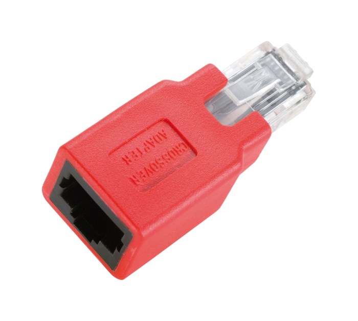 Pro 5e RJ45 cross-over modular adapter CAT 5e - Rød
