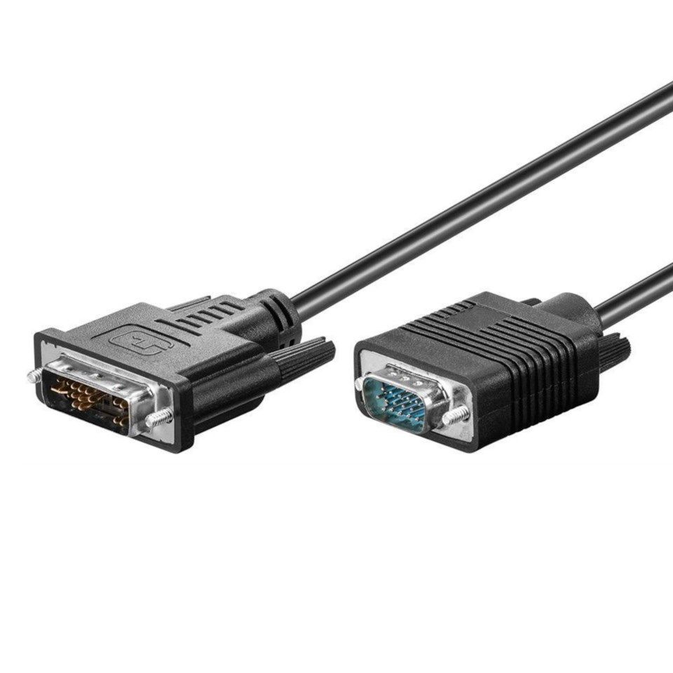 DVI-A til VGA-kabel, 2 m 1,8 m