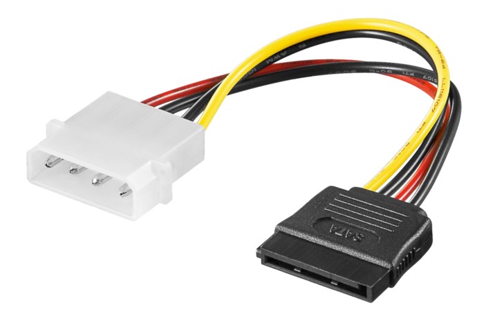 Luxorparts Strömadapter 4-pin Molex till Sata