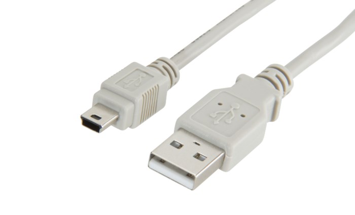 Mini-USB-kabel Grå 1 m