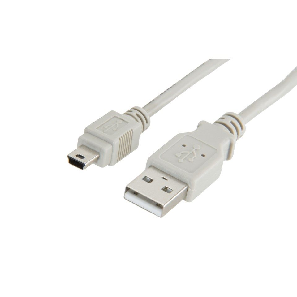Mini-USB-kabel Grå 1 m