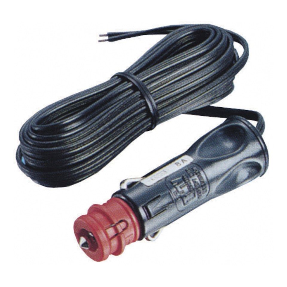 12 V-kontakt 12/21 mm med kabel 4 m