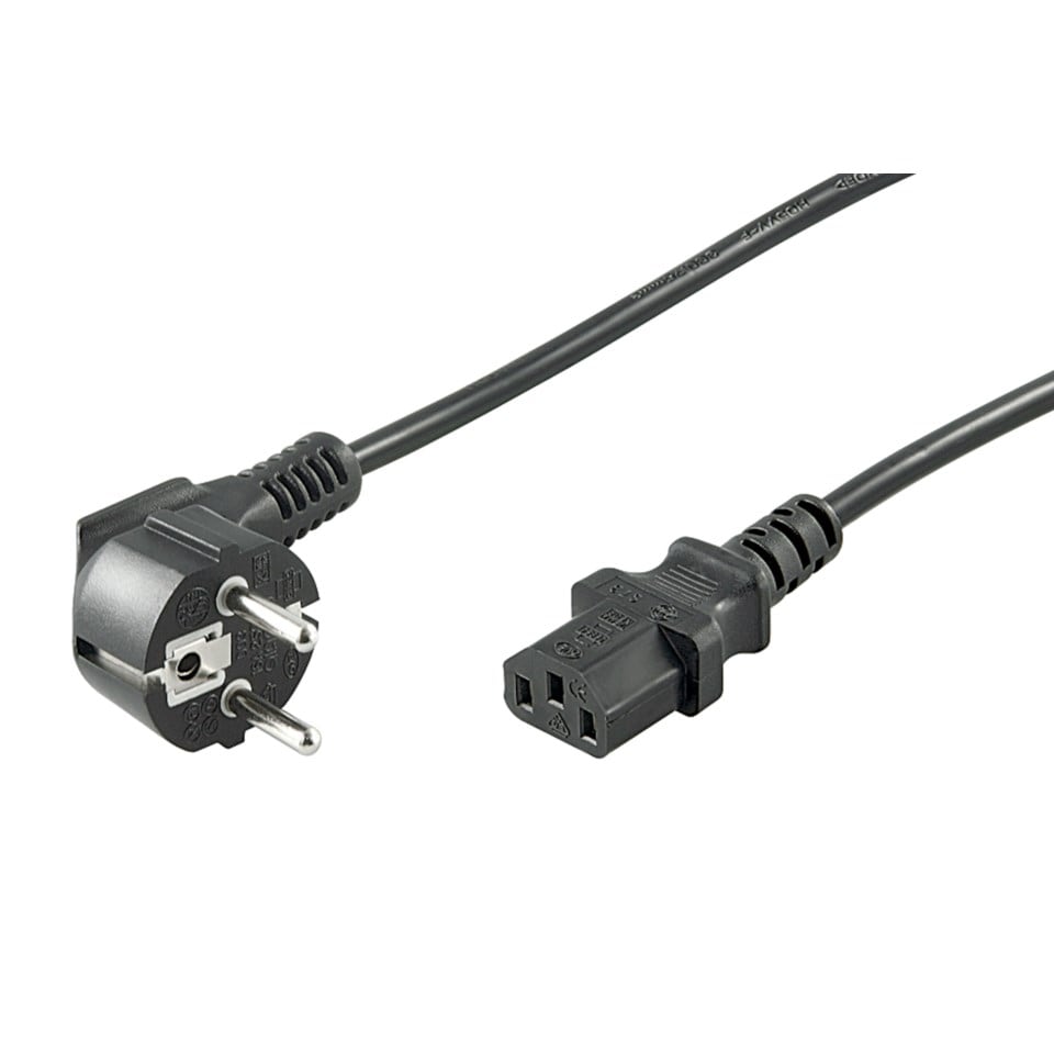 Apparatkabel C13 svart 1,5 m