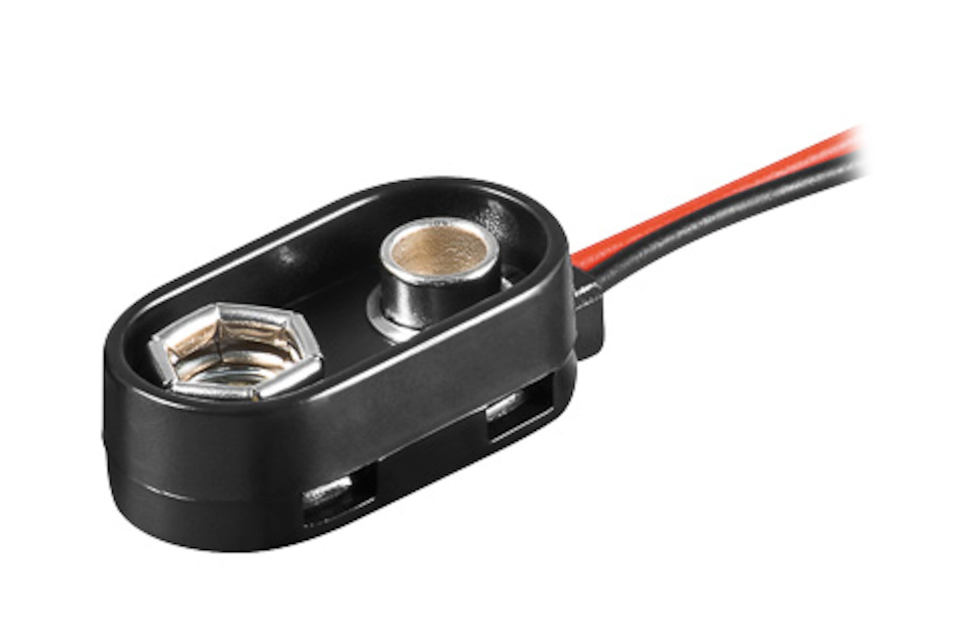 Batterikontakt svart (kraftig)