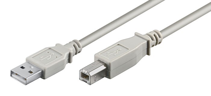 Luxorparts USB-B-kabel Grå 1 m