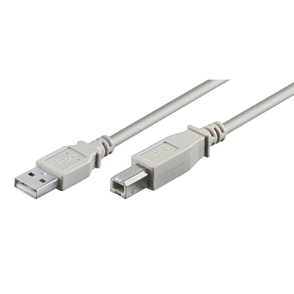 USB-B-kabel Grå 0,5 m