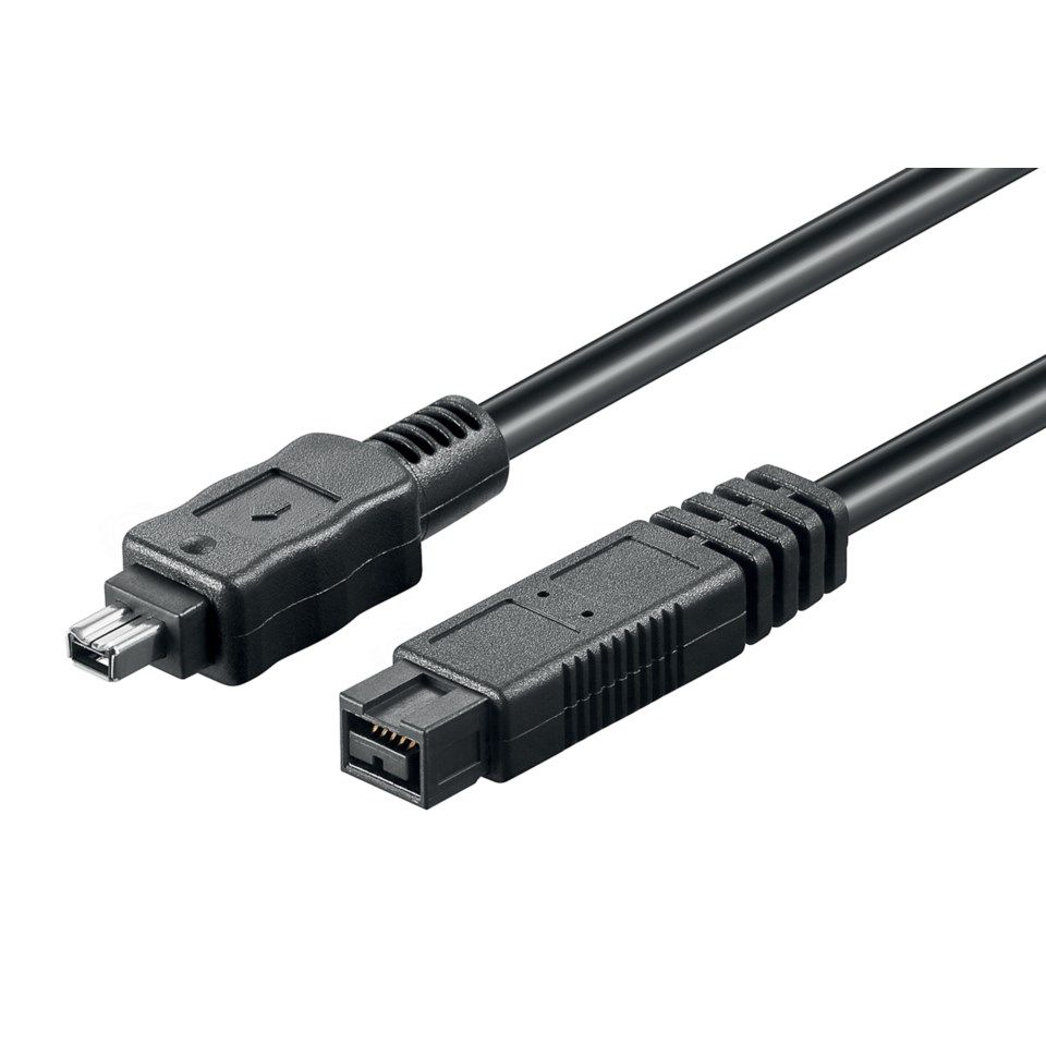 £5.99 - World of Data Câble FireWire 400/800 DV de connecteur à connecteur Noir 4p to 4p 5m schwarz 