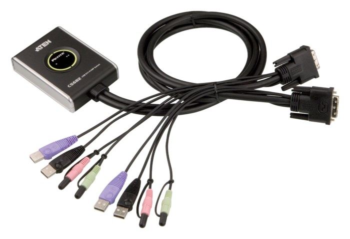 KVM-switch med DVI och USB