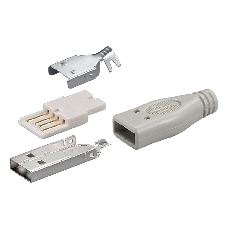 USB-kontakt til lodding USB-A