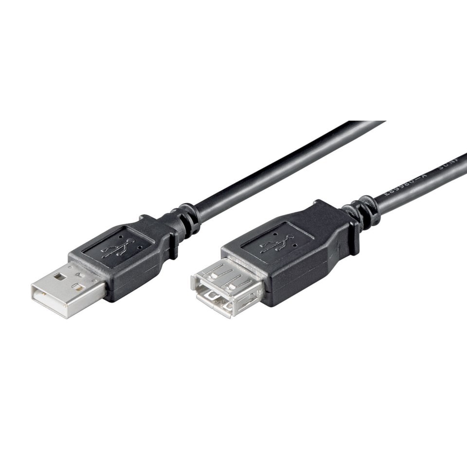 Förlängningskabel för USB Svart 5 m