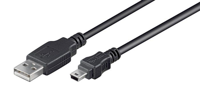 Mini-USB-kabel Svart 015 m