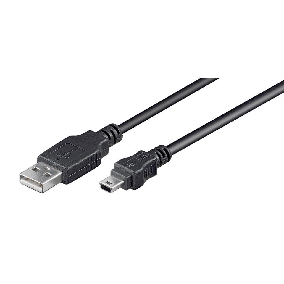 Mini-USB-kabel Svart 5 m