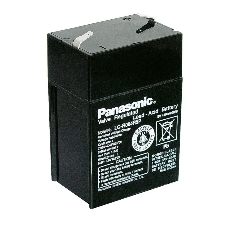 Panasonic Blybatteri 6 V 4,5 Ah