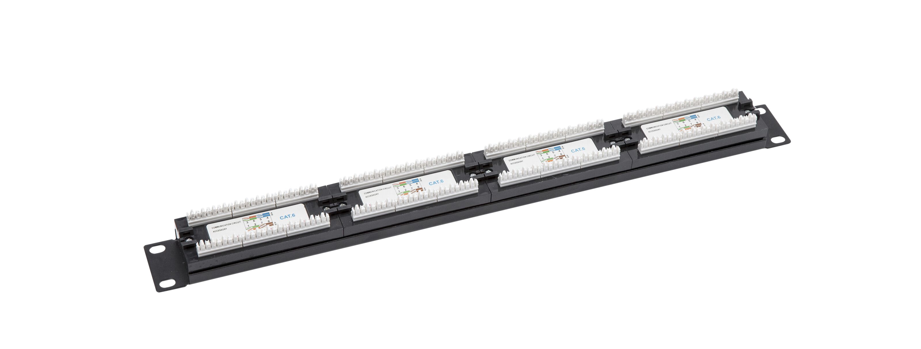 19”-patchpanel UTP Cat. 6 24 portar
