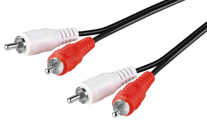 Ljudkabel med 2x RCA 20 m