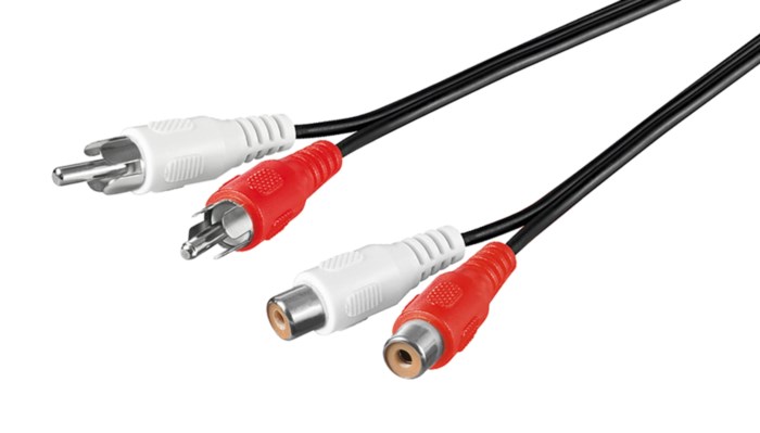 Luxorparts RCA-förlängningskabel 2x RCA 5 m