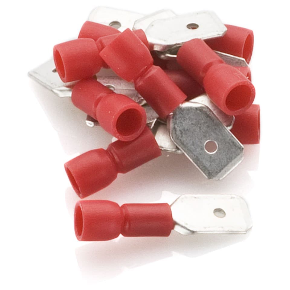 Rött flatstift 10-pack 6,3 mm