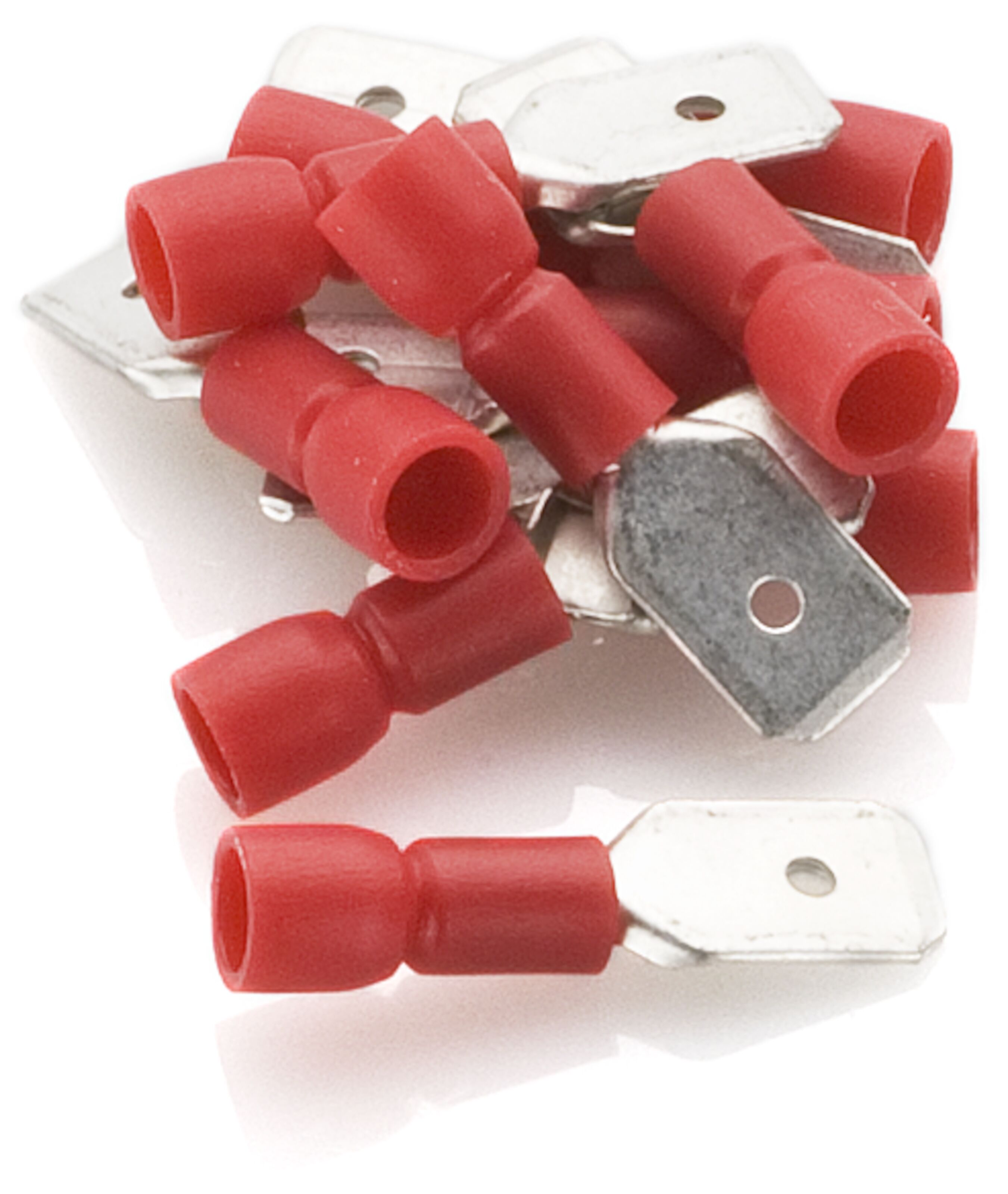 Rött flatstift 10-pack 6,3 mm