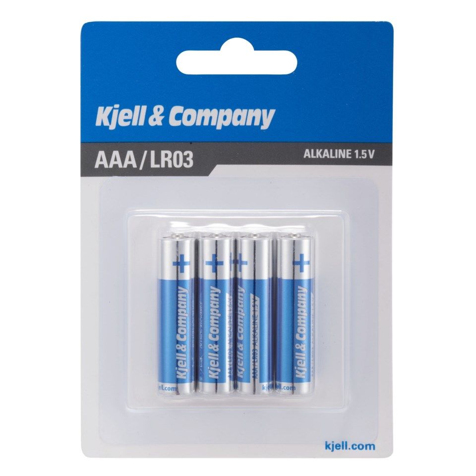 Kjell & Company AAA-batterier (LR03) 4-pakk