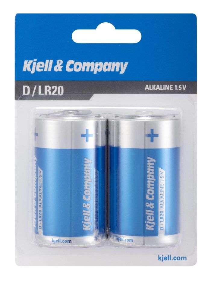 Kjell & Company D-batterier (LR20) 2-pack
