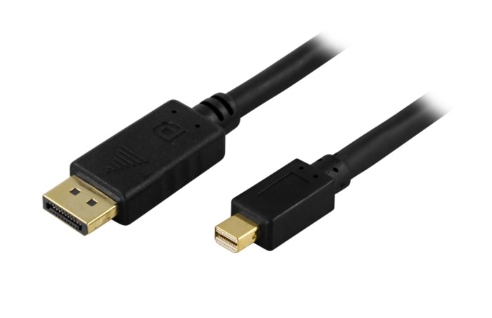 Luxorparts Mini-displayport till Displayport-kabel 2 m