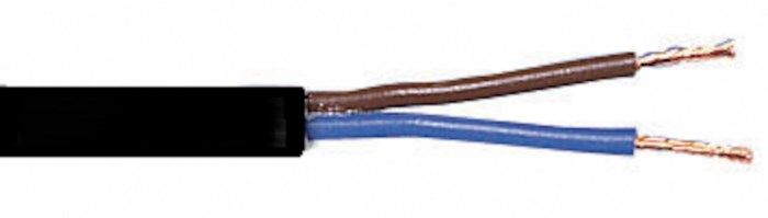 Elkabel SKX Löpmeter Svart. 2x0,75 mm SKX-kabel för t.ex. lampor