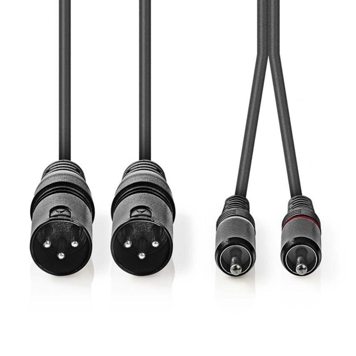 Ljudkabel 2x XLR till 2x RCA